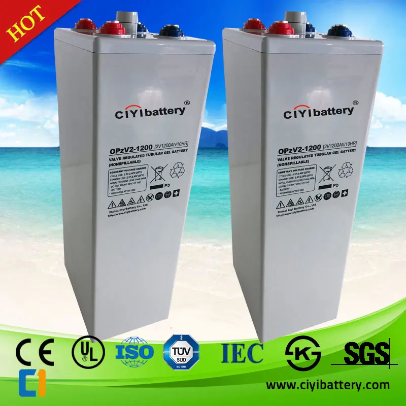 Longest Life Solar Battery Tubular Plate Gel Electrolyte Battery Opzv