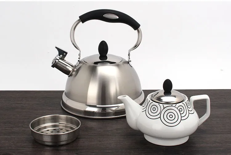 2 Tiers Stainless Steel Moroccan Tea Pot Turkish Double Tea Pot Kettle