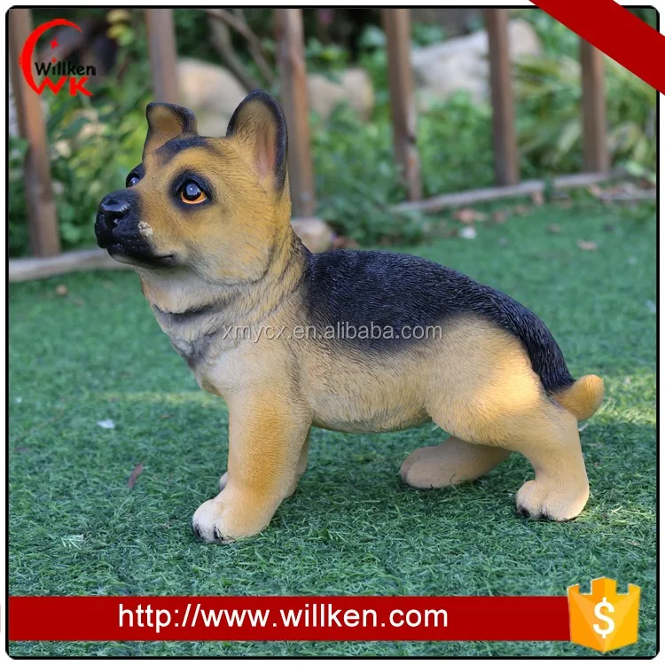 Statues Yard Art Resin Animal Pup Wolf Dog Decoration Statues Yard Art Resin Animal Pup Wolf