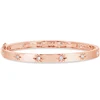 Fashion rose gold starburst pattern jewelry 14k cz bangle