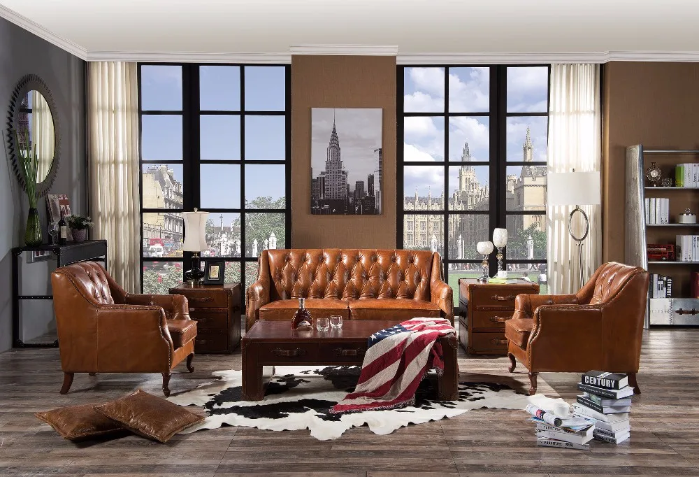 Vintage Brown Grain Leather Sofa Arm Covers Buy Leather Chair Arm