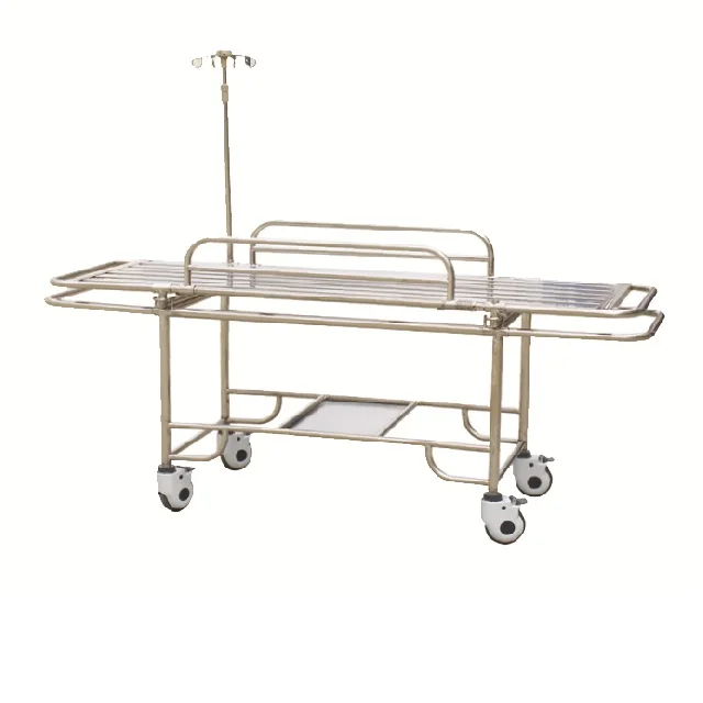 Stainless Steel Patient Transfer Stretcher With Four Small Wheels - Buy ...