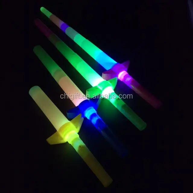 Plastic Extendable LED Flashing Glow Sword Stick Kids Light Up Toy Concert P GC 