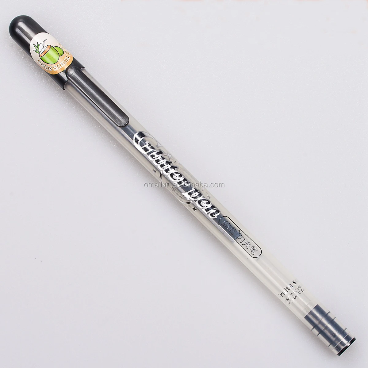 purple glitter gel ink pen