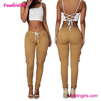 khaki jogger pants womens