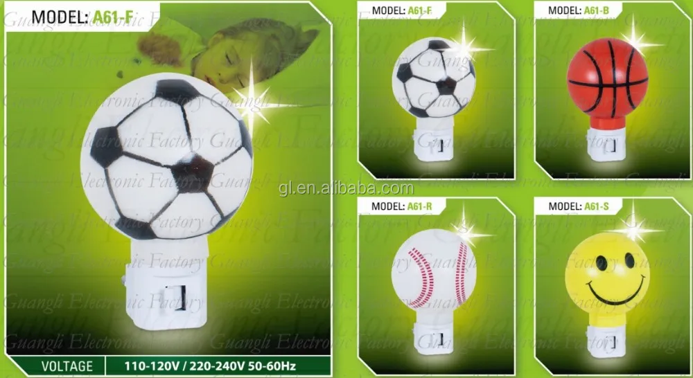 A61-R baseball plastic mini switch night light CE ROHS approved HOT SALE promotional gift items