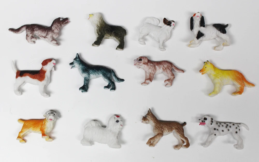 2018 Neue Tierfigur Spielzeug Kleine Kunststoff Hund Figuren Für Kinder