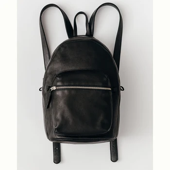 sleek leather backpack