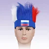 New designed Russia football fans wig carnival hat costume hairy headband