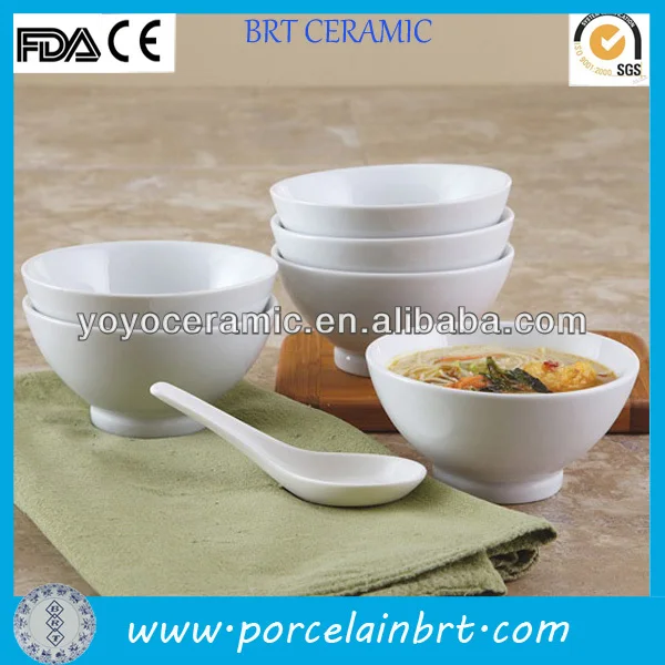 White Blank Good Ceramic Chinese Soup Bowl And Spoon Set Buy Chinese