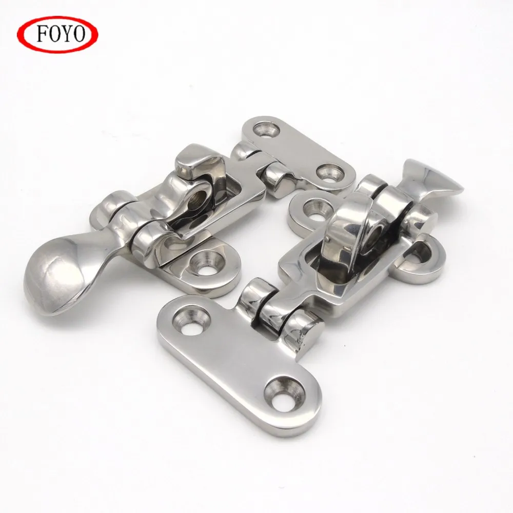 Swivel Hasp Double Hinge 316 Stainless Steel Boat Anti Rattle Latch