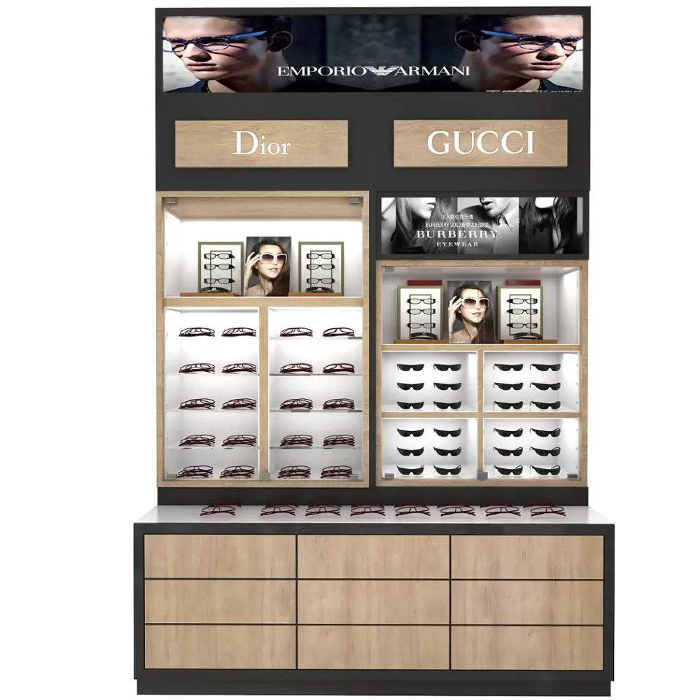 Professional Commercial Wall Mounted Lockable Showcase Retail