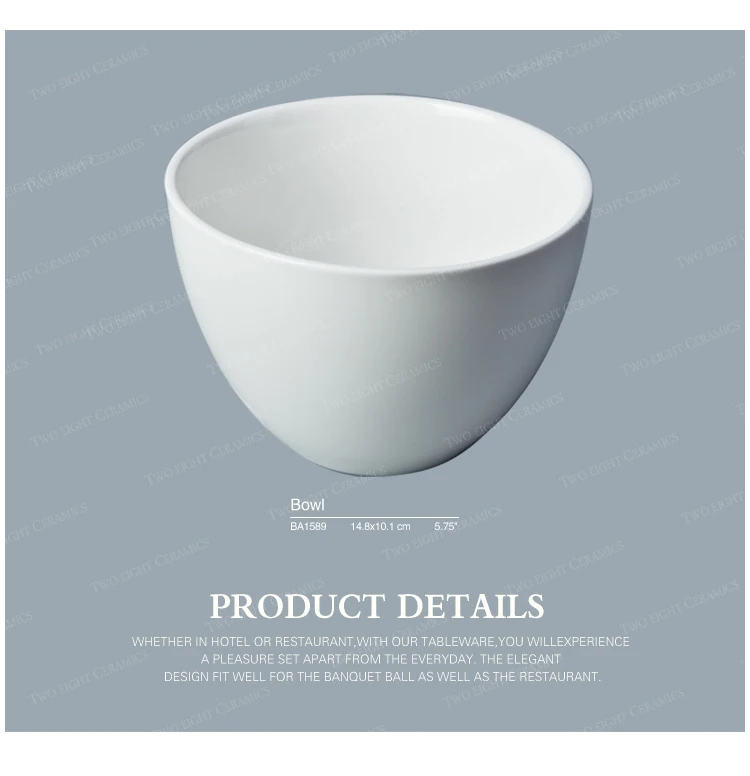 Wholesale products reasonable price instant noodle deep mixing round porcelain storage bowl