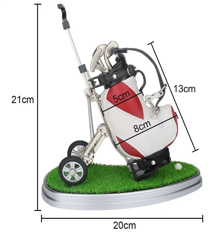 Caiton Factory Customized Mini Golf Bag Cart Pens Holder With 3
