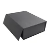 Custom Logo Folding Black Paper Flat Packing Luxury Magnetic Gift Box