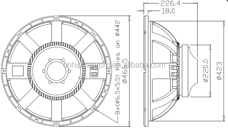 diameter speaker 18 inch