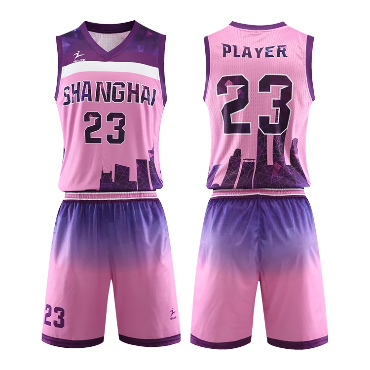 Custom Shanghai Latest Basketball Uniform Design Team Best Basketball