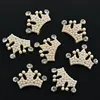 30mm Flat Back Pearl Crown Buttons , Metal Crystal diamond Rhinestone Button beads wholesale wedding bride accessories