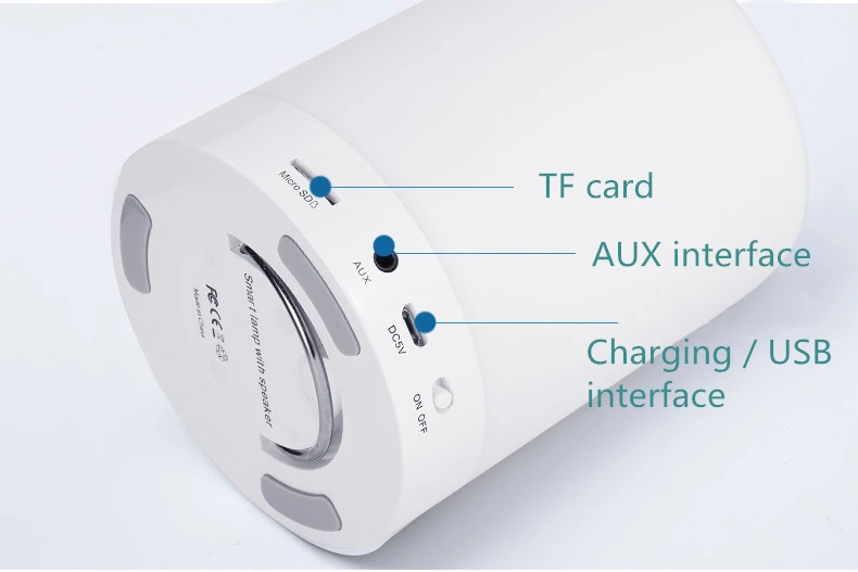 2019 audio player portable mini wireless speakers with Led Color Light - ANKUX.COM