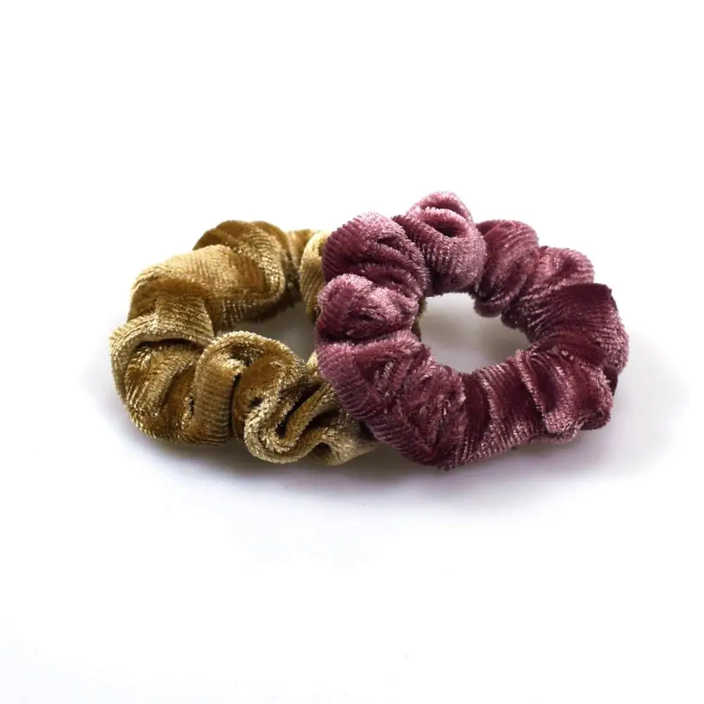 Wholesale Girls Fabric Elastic Hair Bands Velvet Soft Hair Tie For Girl