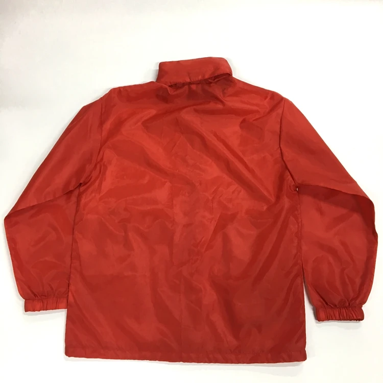Oem Fabric Light Foldable Wind Breaker Custom Mens Rain Coat Waterproof
