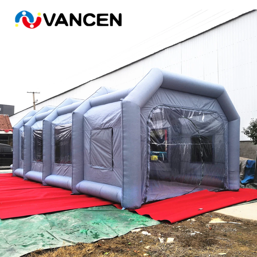 8*4*3m Waterproof Inflatable Spray Paint Booth Tent 2 Air Blowers