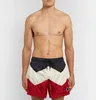 Custom made mid length colour block swimwear mens custom logo beach shorts