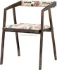 Vintage industrial distressed metal chairs with leather upholstered