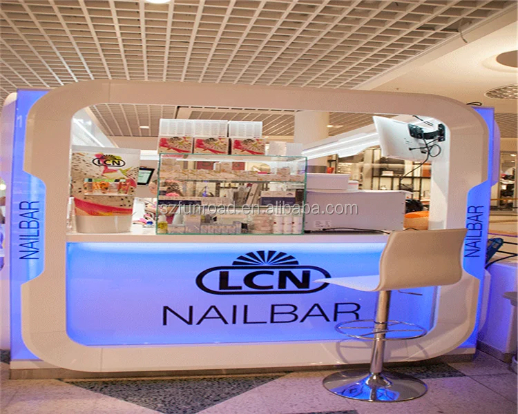 Customized hot sale used nail salon furniture in mall