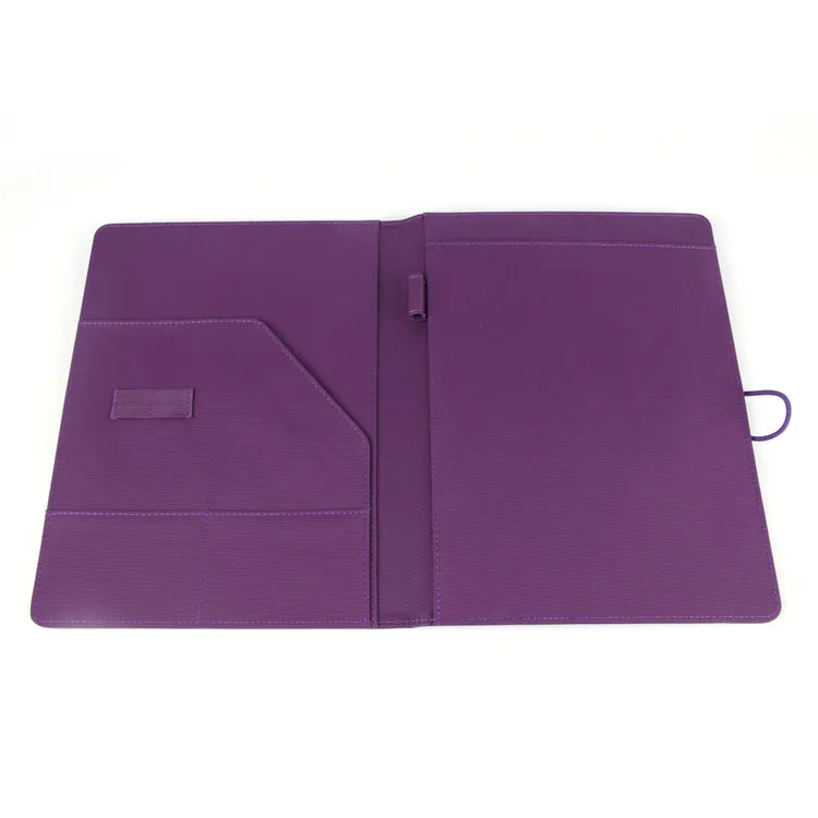 A4 Leather Compendium Pu Portfolio File Folder With Logo Embossed - Buy ...