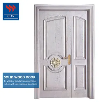 White Painting Solid Unequal Double Doors Solid Oak Wood Interior Doors Sw Ta005 Buy Interior Solid Wooden Doors Bedroom Penal Doors Solid Wood