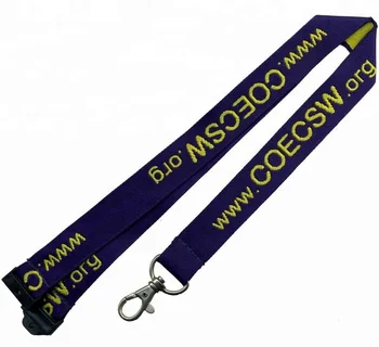 Custom Double Embroidered Woven Business Lanyards No Minimum Order Lanyard Custom Double Embroidered Woven Business Lanyards No Minimum Order Lanyard