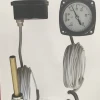 remote reading thermometer with insulating plastic capillary