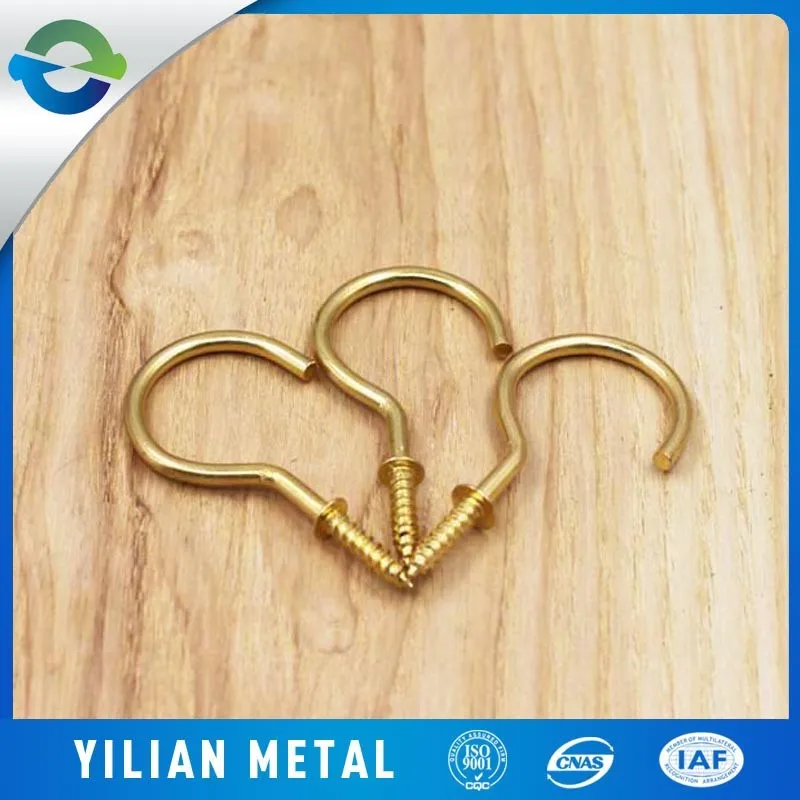 Decorative Cup Hooks With Shoulder Top Quality Open Eye Screw