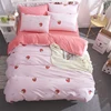 4 pc Fleece flannel100% polyester bed sheet winter quilt jacket jacquard bedding set