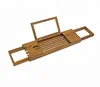 Adjustable Bamboo Bathtub Caddy bath Tray with Mirror