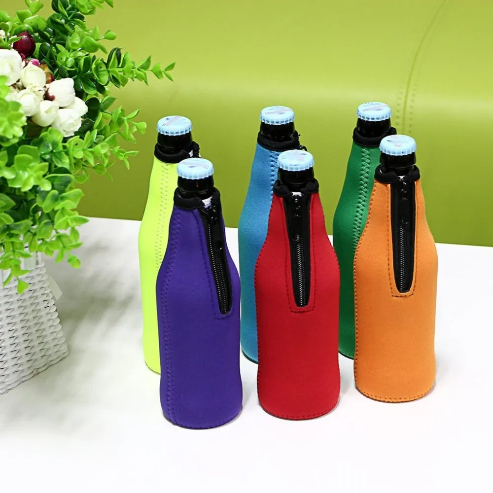 Colorful Neoprene Beer Bottle Cooler Sleeve Holder Soft Drinks Covers