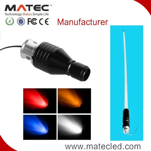 LED flag bar pole antenna 10W RGB warning light led truck