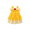 Summer beautiful bella princess dress one piece yellow sleeveless party dress