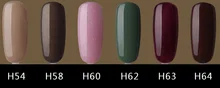 63pcs lot UV Gel Nail Polish for Nail Arts Soak Off Nail Gels including Top Coat