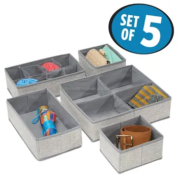 Fabric Dresser Drawer Storage Organizer For Underwear Socks Bras