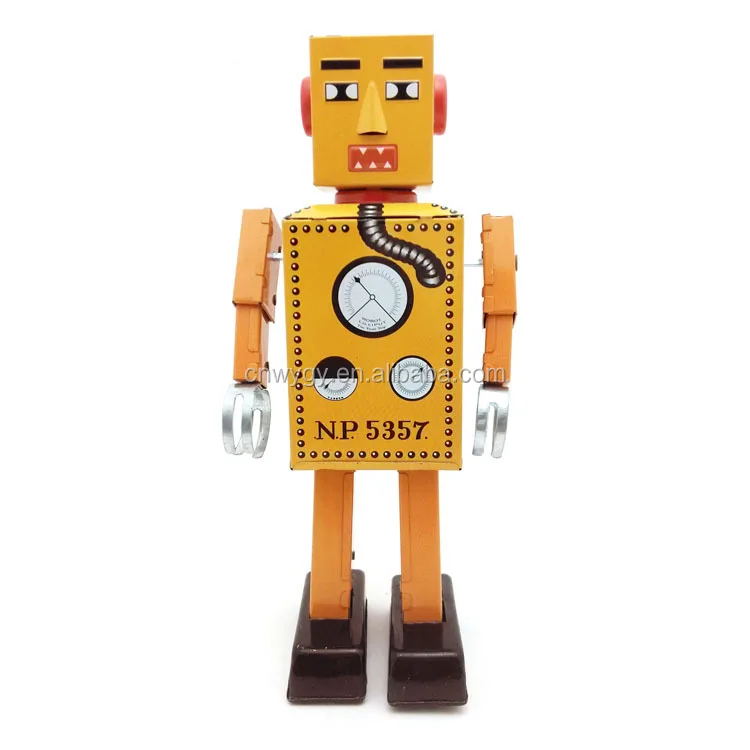 Retro Lilliput Robot Wind Up Metal Tin Toy Clockwork Collectible Xmas Gift 