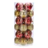 Red golden xmas printed hanging outdoor lights tree decoration extra large christmas balls