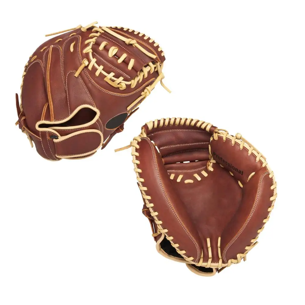 High Quality Genuine Steerhide Leather Catcher Baseball Gloves,Catchers