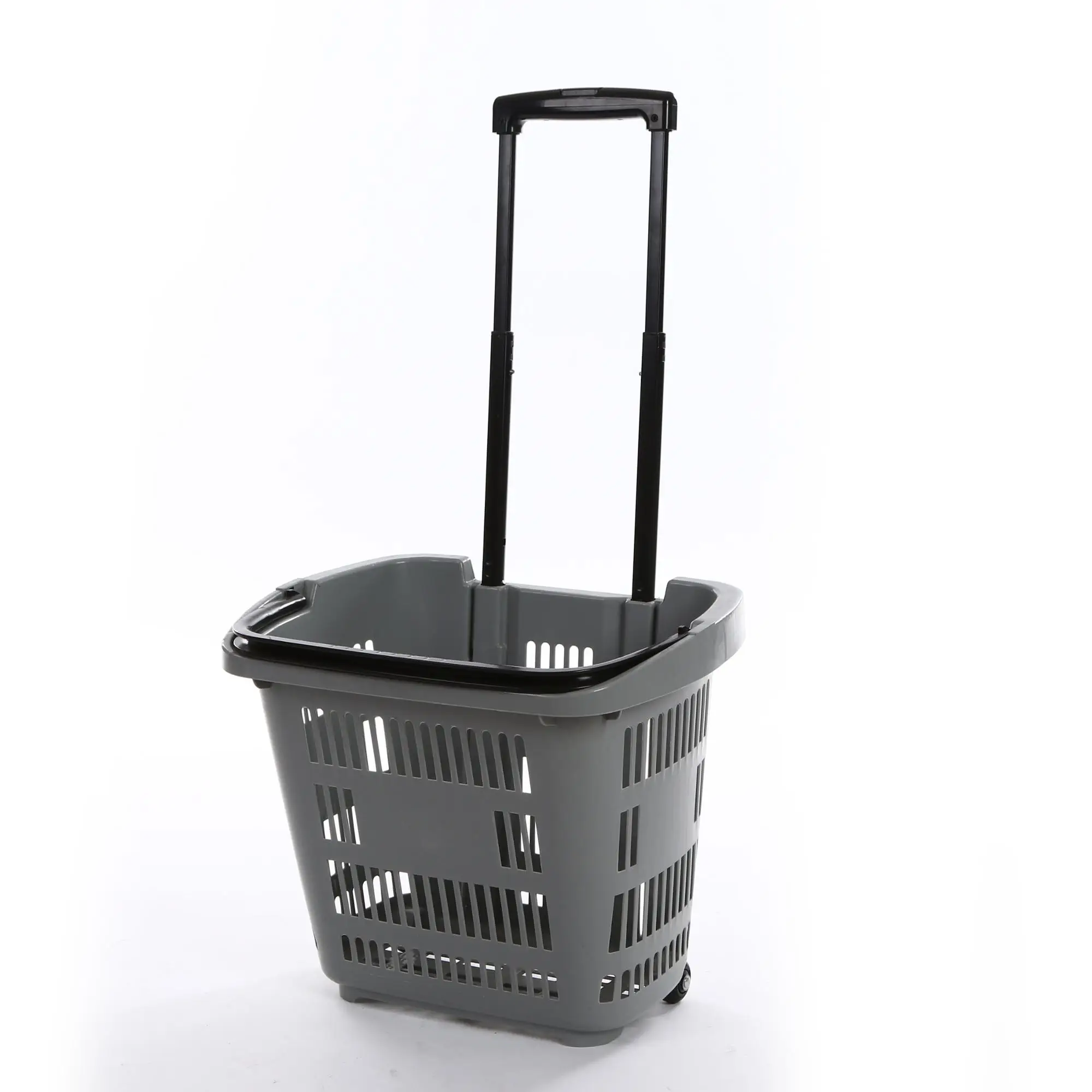 Rolling Shopping Basket With Telescopic Handle Buy Rolling Basket