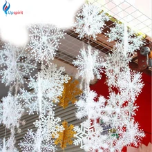 30Pcs 10pack White font b Snowflake b font font b Christmas b font Decortions For Home