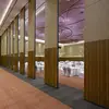 Dubai dinner room temporary partition restaurant wooden acoustic sliding folding partitions