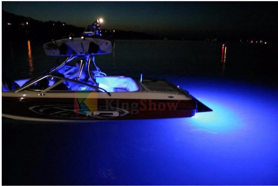 High quality 12Volt 4pcs boat dock RGB light 27W bolt underwater light