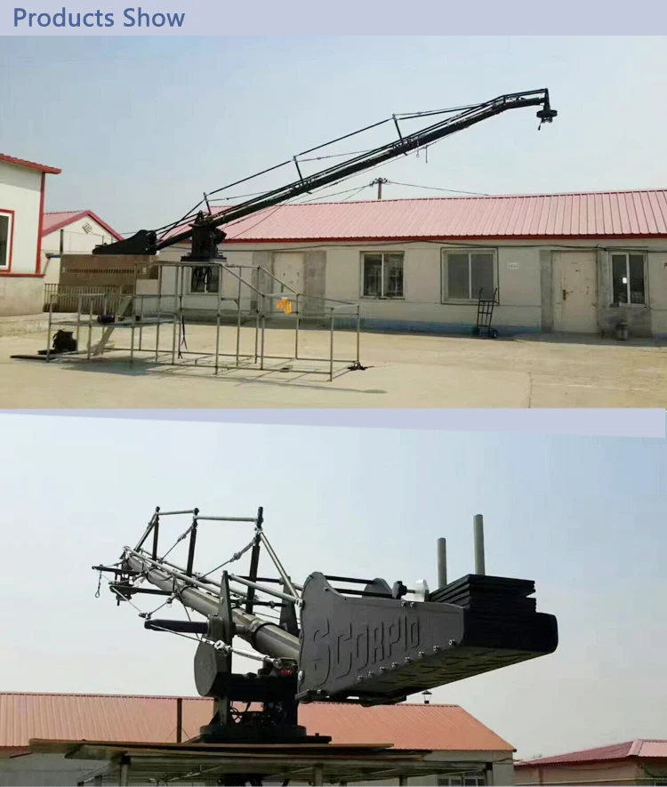 Ideal Camera Crane Installed On Cars With Stabilized Head Jib Camera