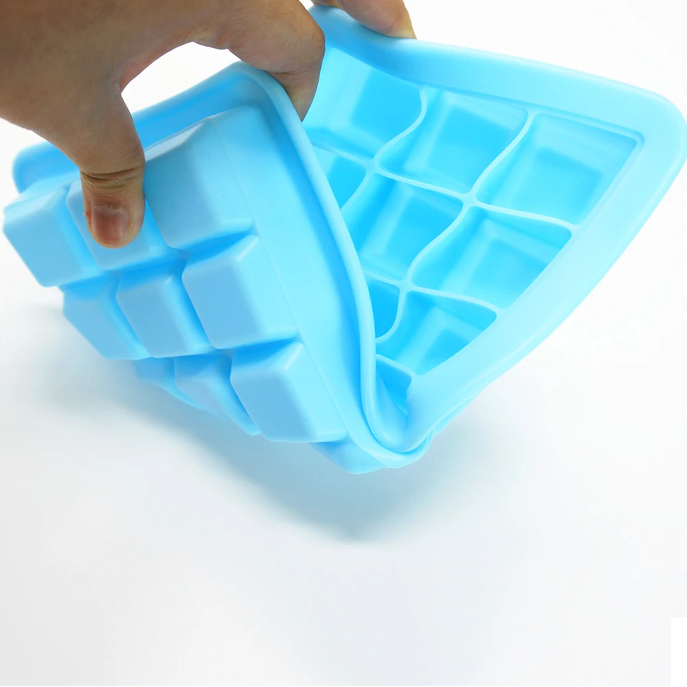 21 Cavities Silicone Ice Cube Tray With Silicone Lid Custom Logo Buy